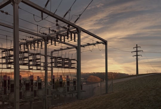 Strom Transformator in Umspannstation