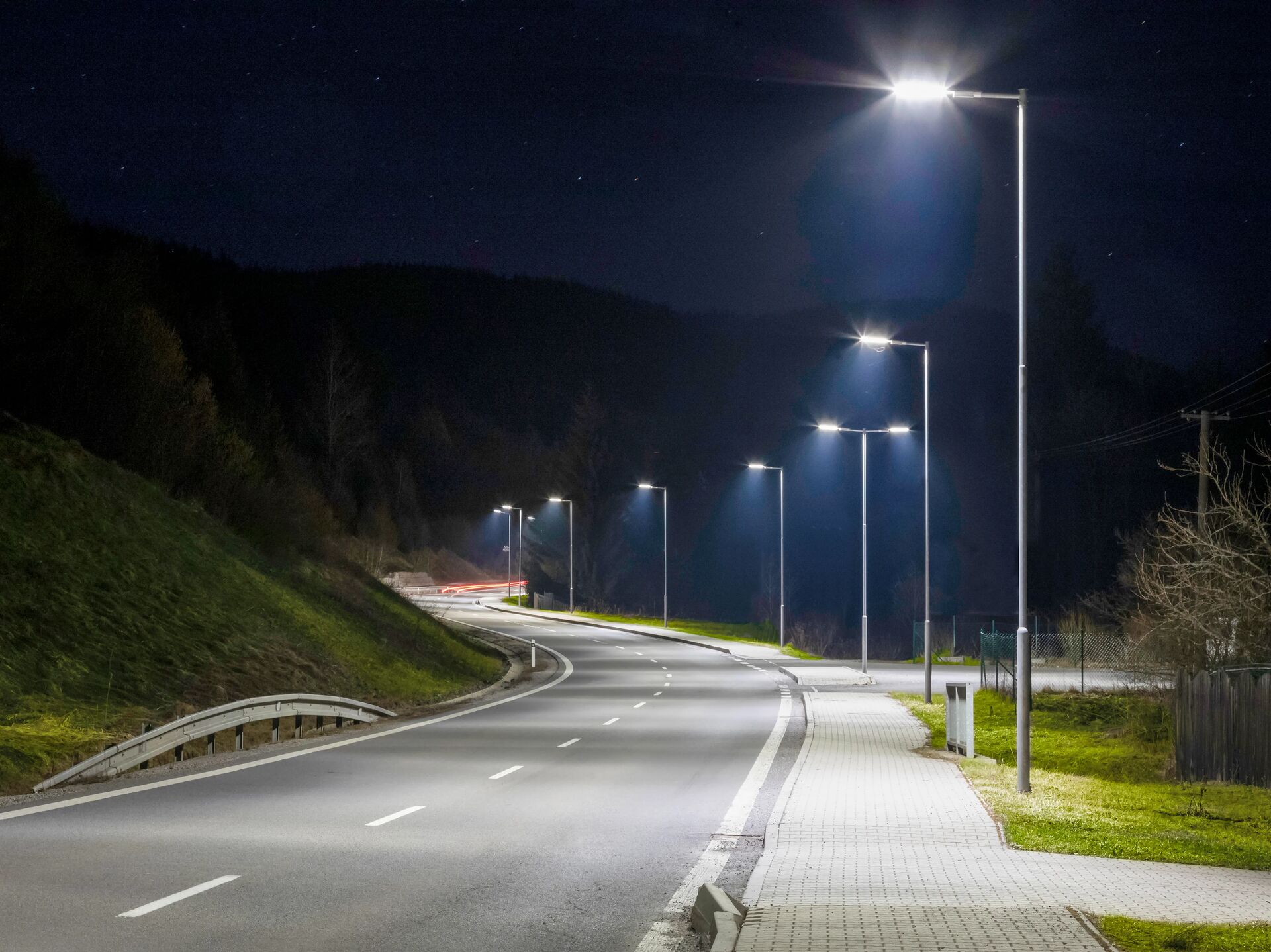 Öffentliche Beleuchtung Nacht